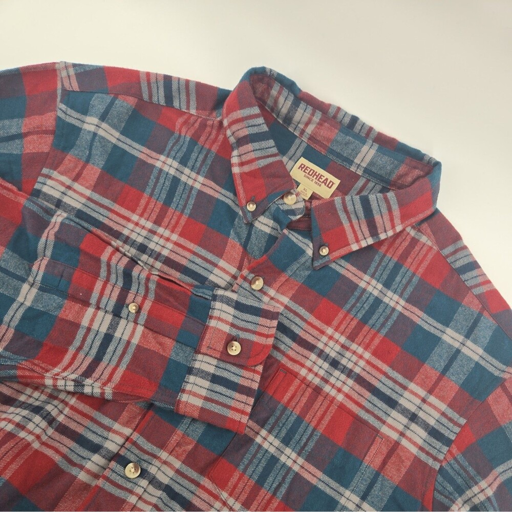 Redhead Men Flannel Shirt XL Plaid Classic Workwear Old Money Heritage Outdoor